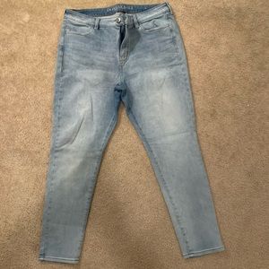 AE High-rise Light wash denim 16SHORT